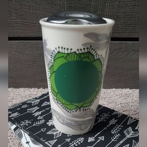 STARBUCKS 2014 12oz Dragonfly Ceramic Travel Cup